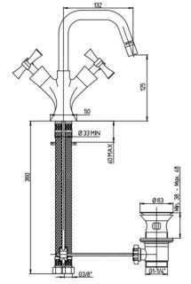 Смеситель для биде Paini Elix 85CR251LMKM хром